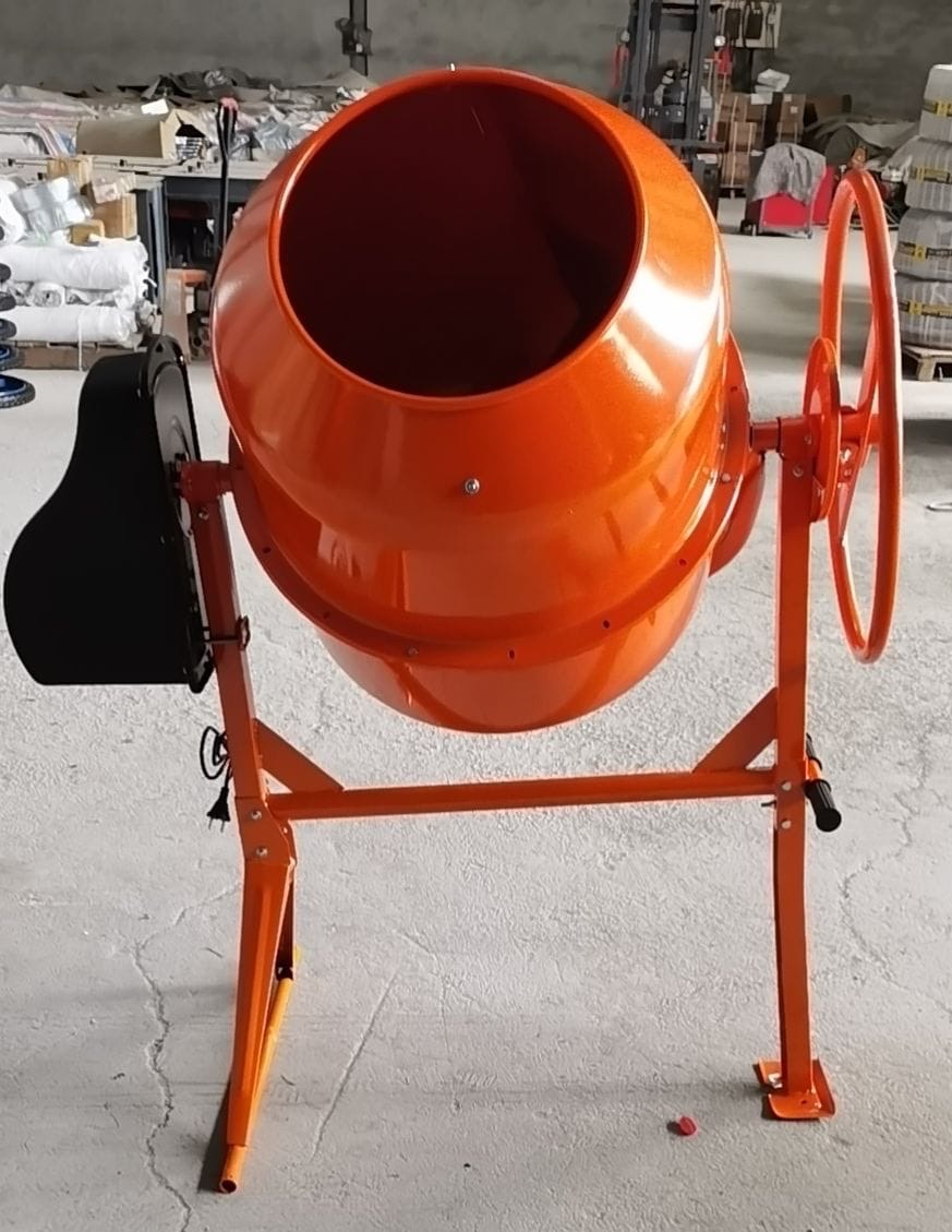Orange Concrete Mixer view 2