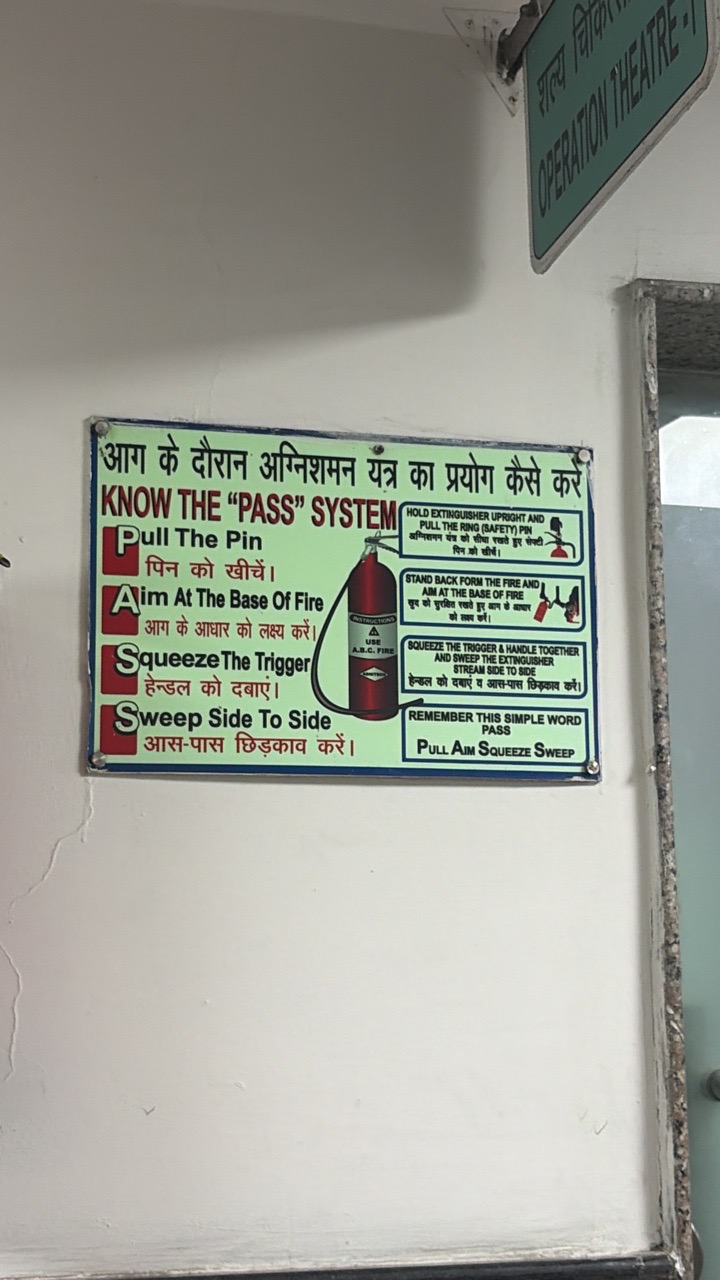 Fire Safety Instructions Sign view 2
