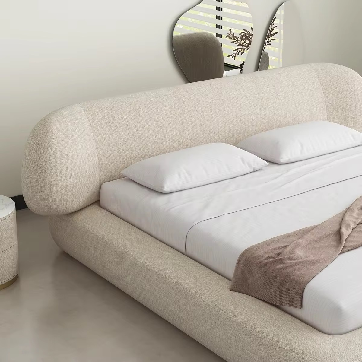 Modern Upholstered Bed view 4