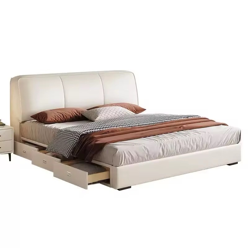 Leatherette King Size Bed view 3
