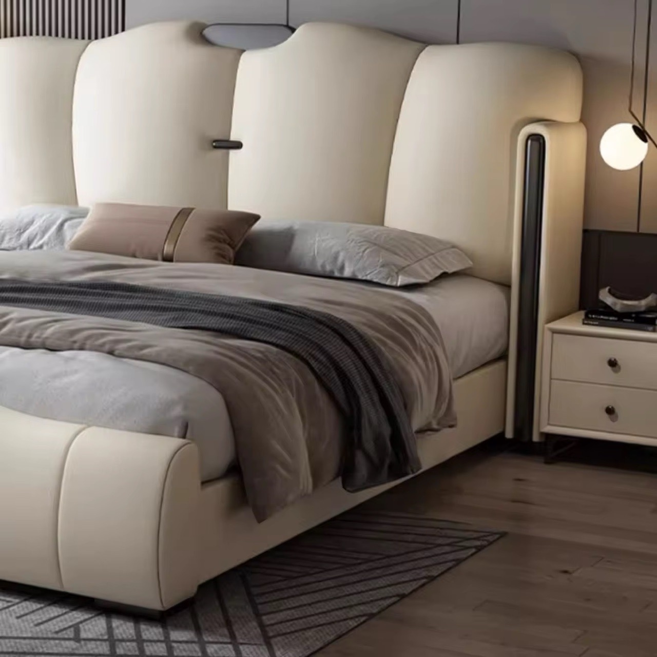 Elegant Modern Bed view 5
