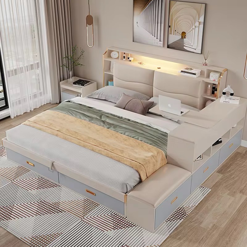 Modern Wooden Bed view 4