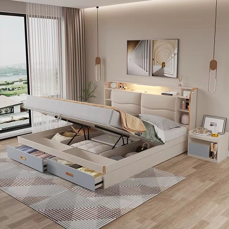 Modern Wooden Bed view 3