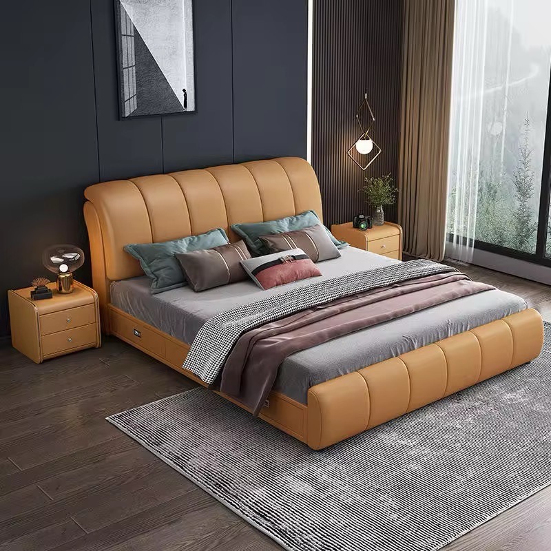 Modern White Bed view 6