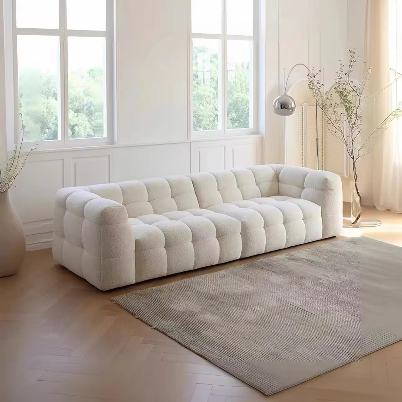 Modern Plush Sofa view 2