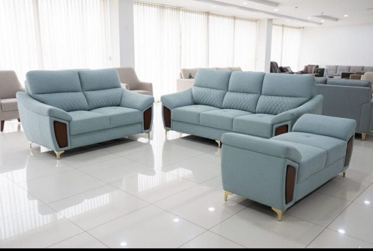 Modern Blue Sofa Set view 2