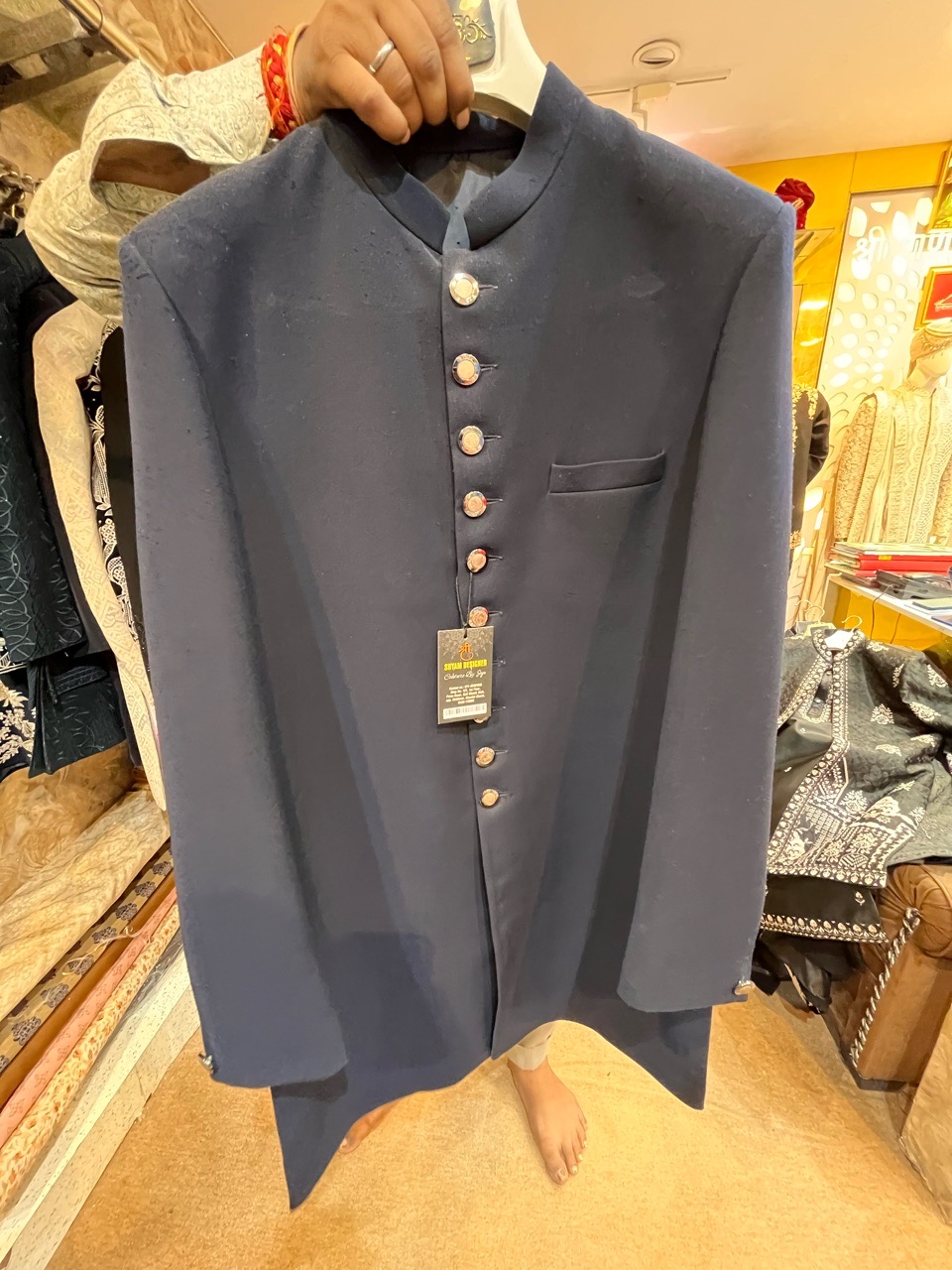 Navy Blue Jodhpuri Suit view 2