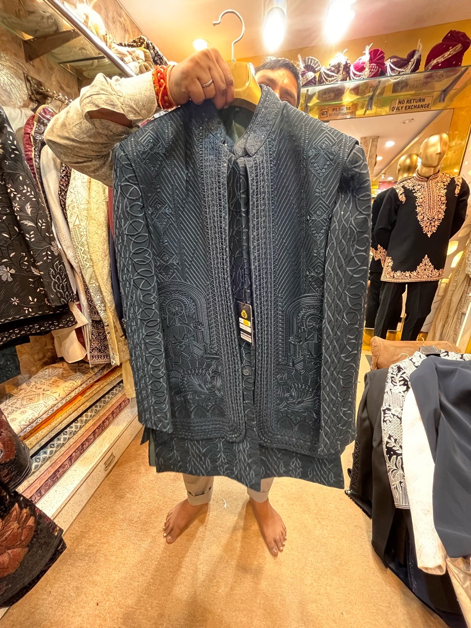 Embellished Navy Blue Jacket view 2