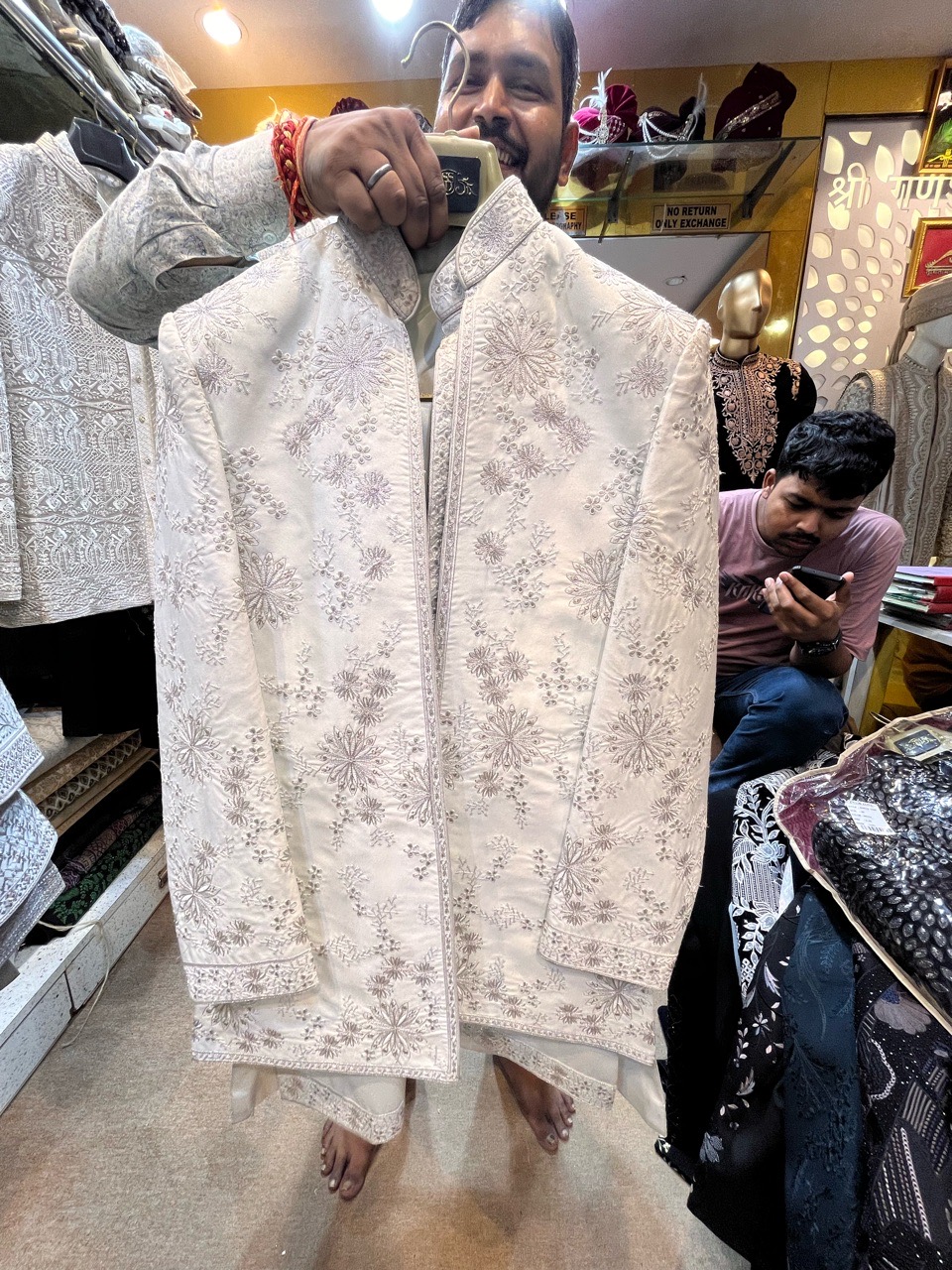 Embellished White Jacket view 2