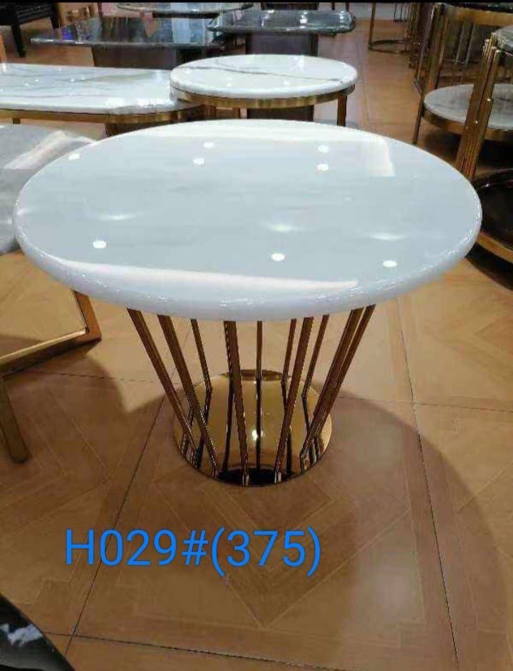 White Round Center Table view 2