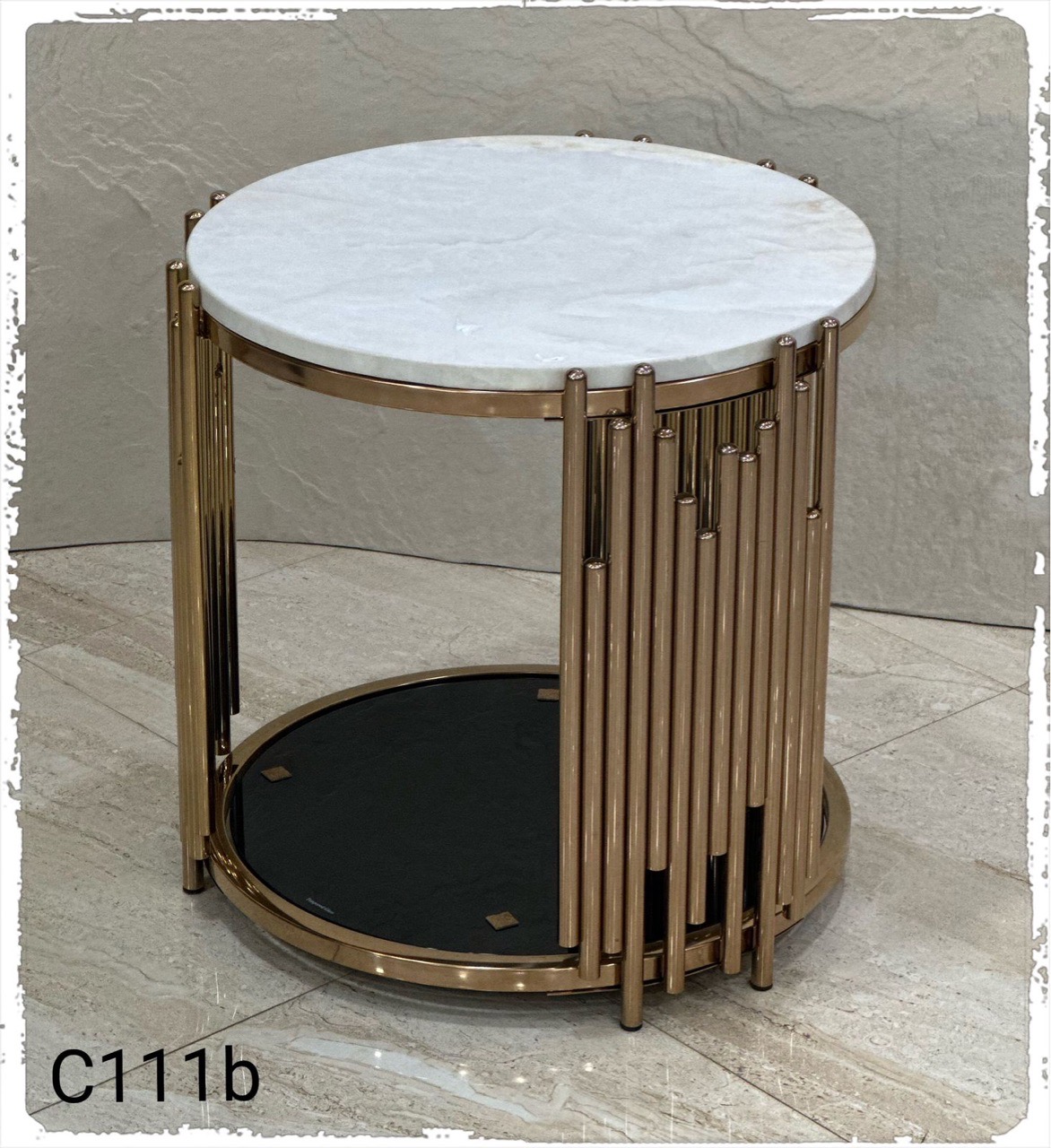 Modern Round Side Table view 2