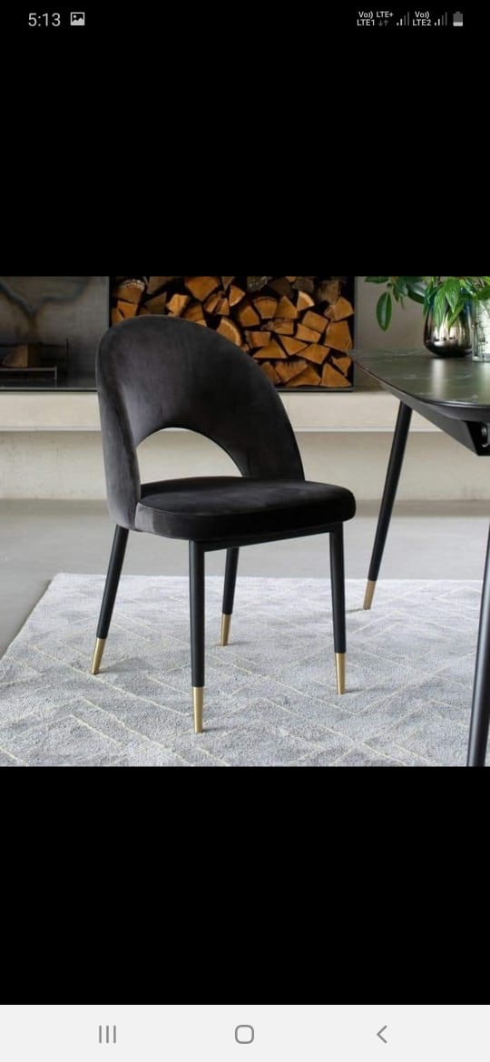 Elegant Black Dining Chair view 2