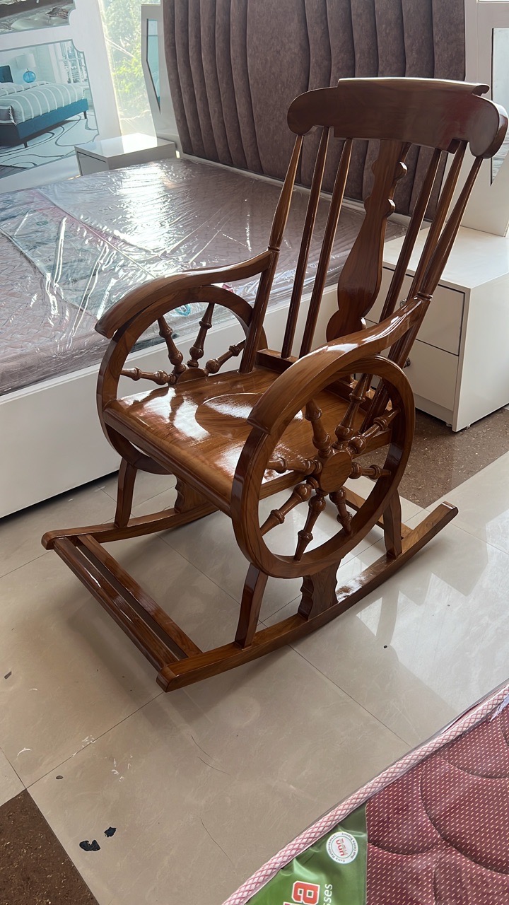 Wooden Rocking Chair view 2