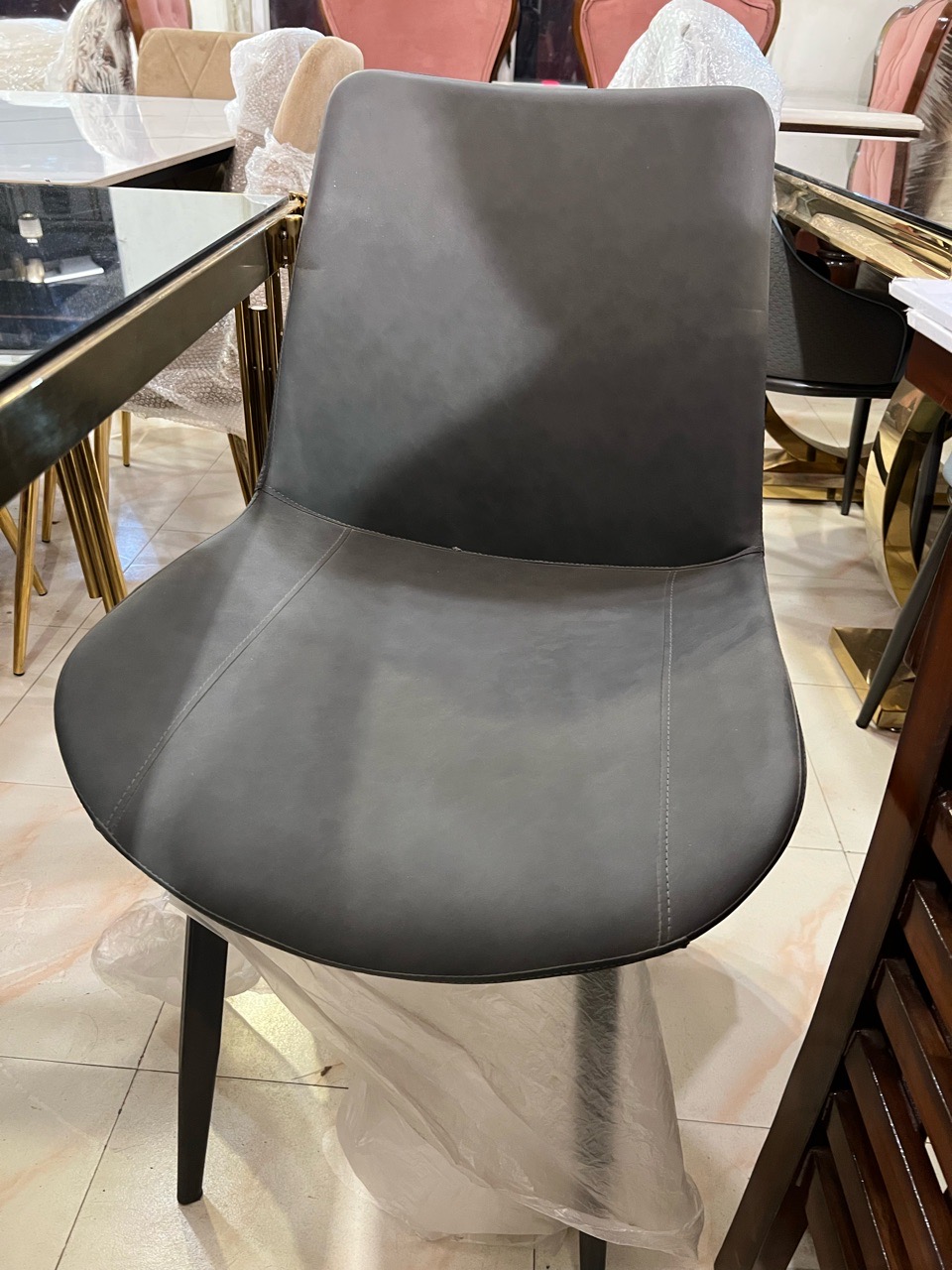 Modern Black Dining Chair view 2