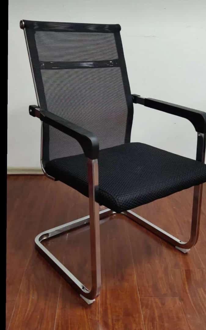 Modern Black Mesh Office Chair view 2