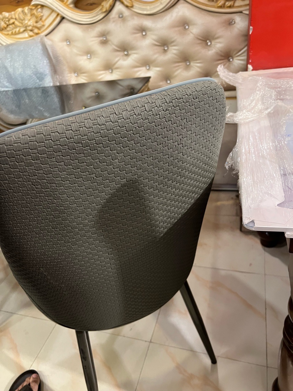 Chevron Upholstered Dining Chair view 4
