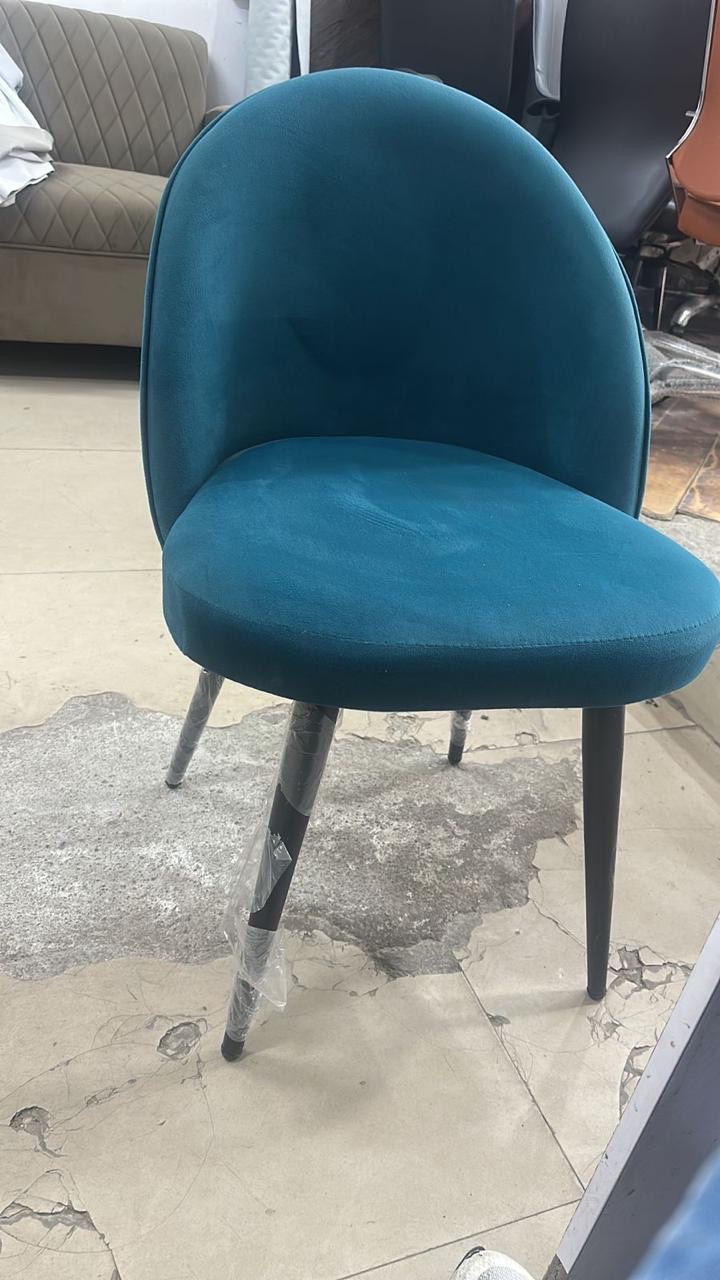 Pink Velvet Chair view 3