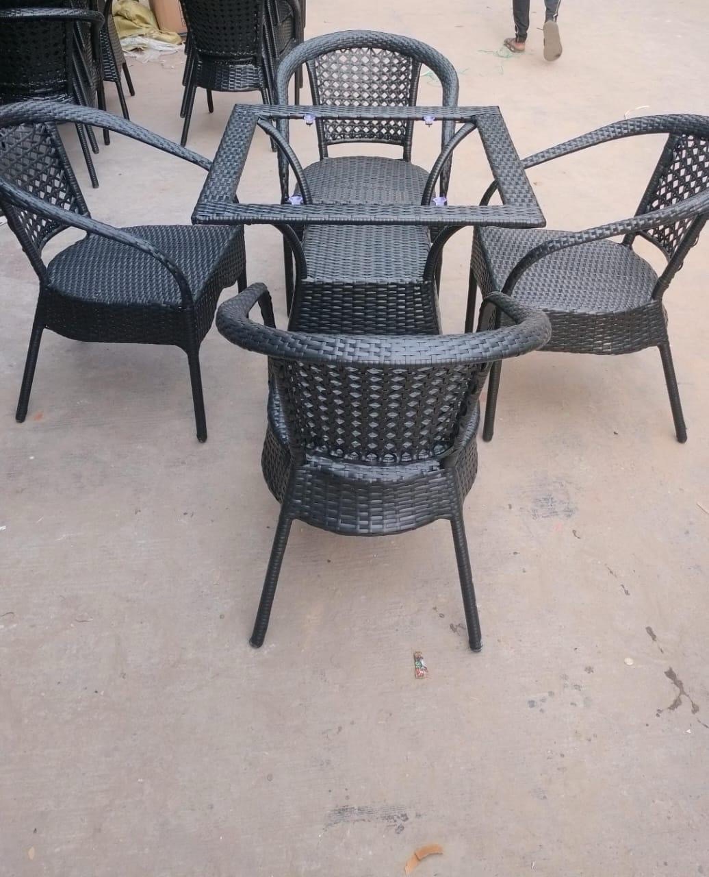 Woven Rattan Dining Set view 3