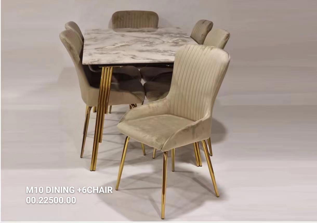 M10 Dining Set with 6 Chairs view 2