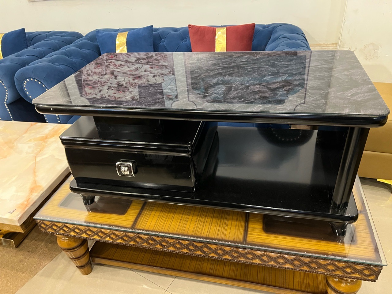 Modern Black Center Table view 2