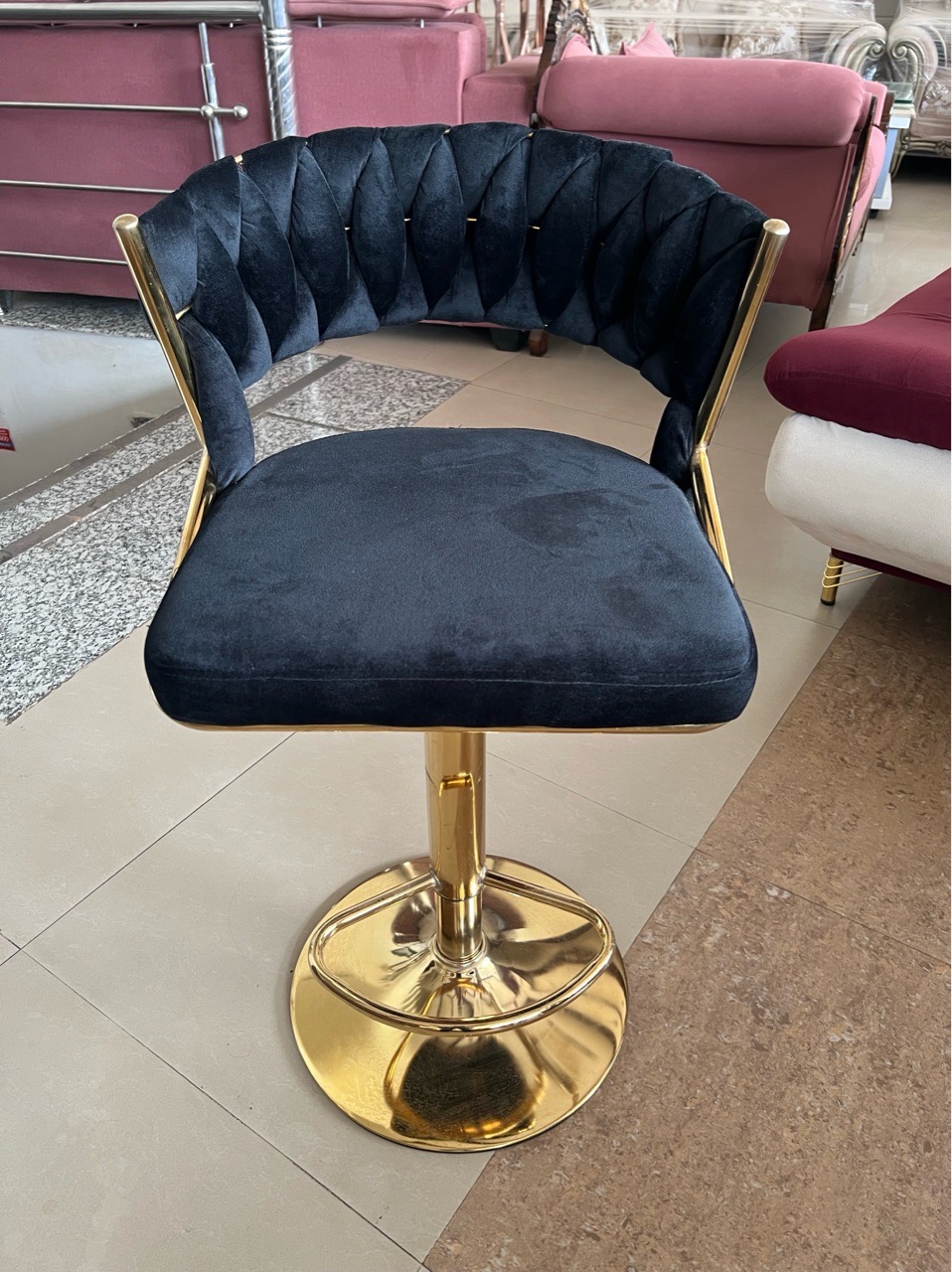 Elegant Velvet Chair view 2