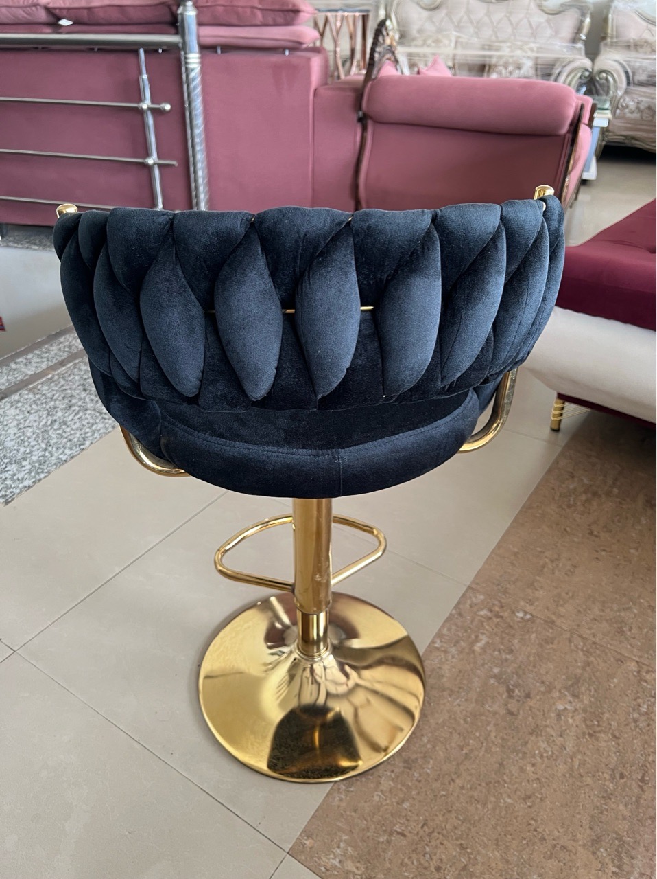 Elegant Velvet Chair view 3