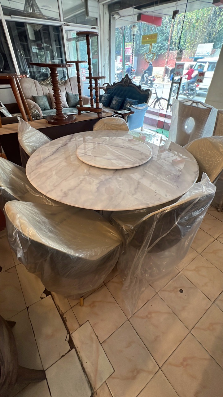 Marble Dining Table Set view 3