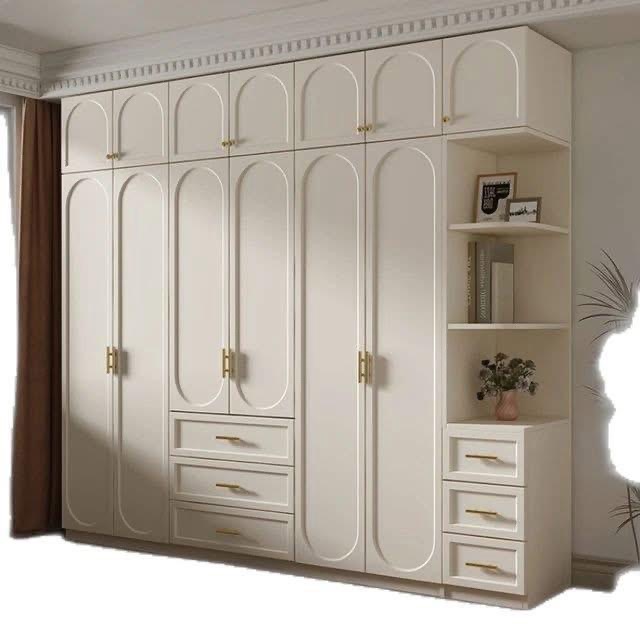 Elegant 6 Door + Open Rack Wardrobe view 2