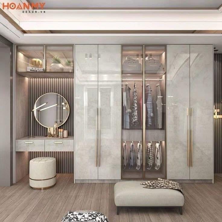 Modern 4 Door Wardrobe + Dresser view 3