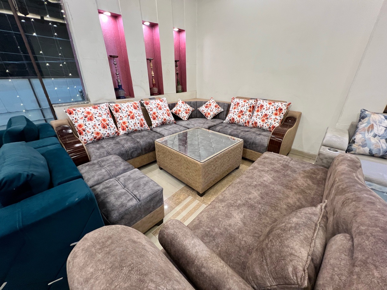 Comfortable Fabric Sofa Set view 2