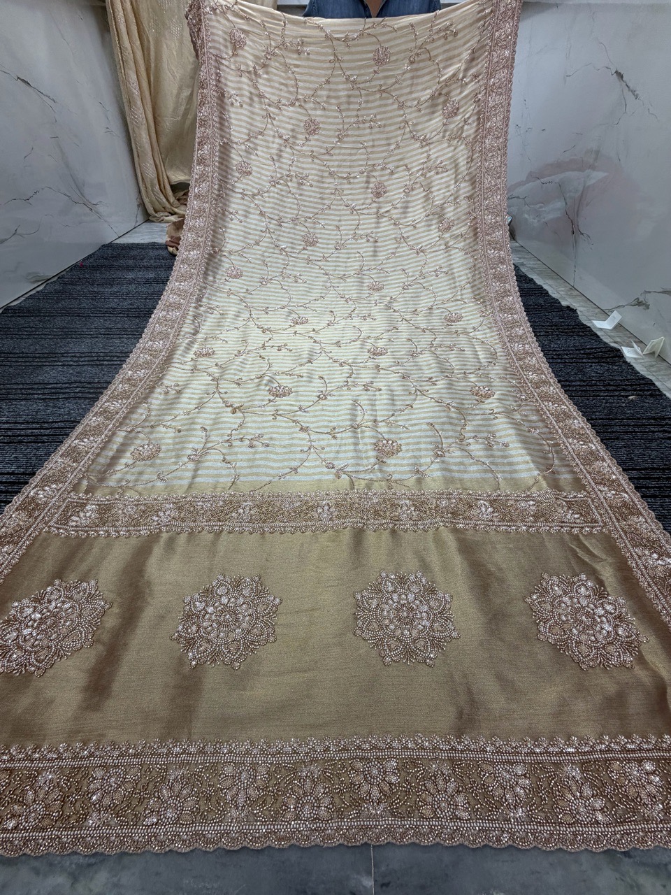 Elegant Embroidered Saree ✨ view 2