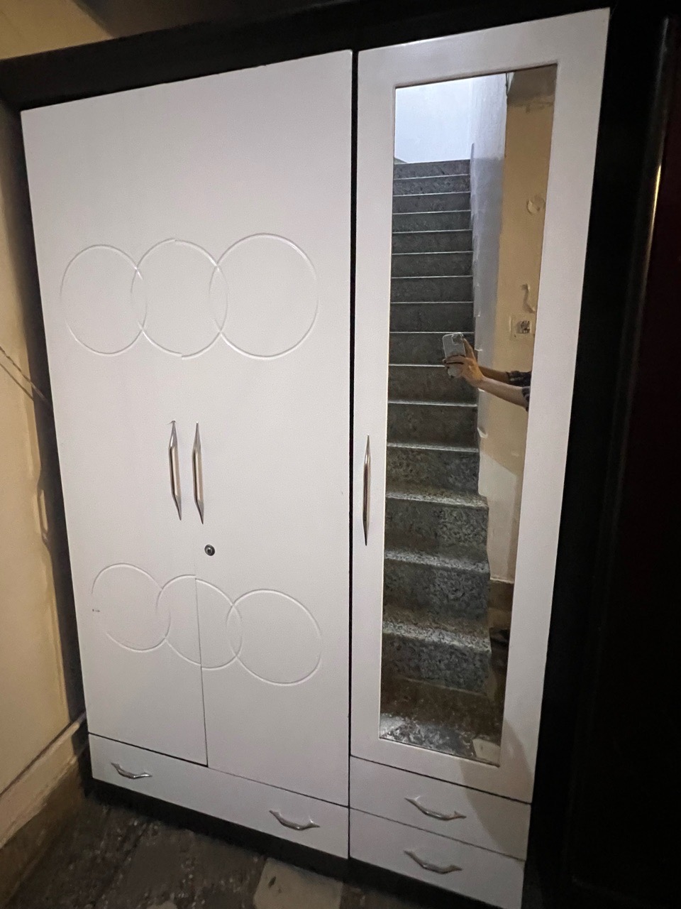 White Wooden Wardrobe view 2