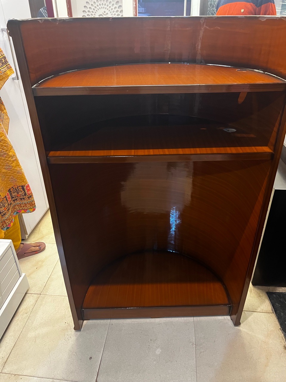 Wooden Round Podium view 4