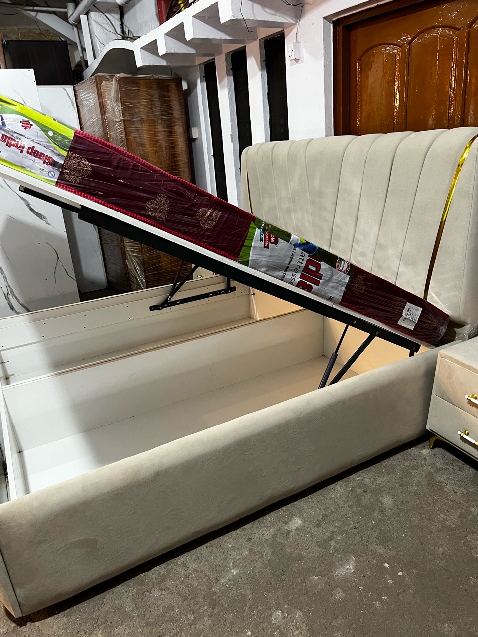 Modern Upholstered Bed view 4