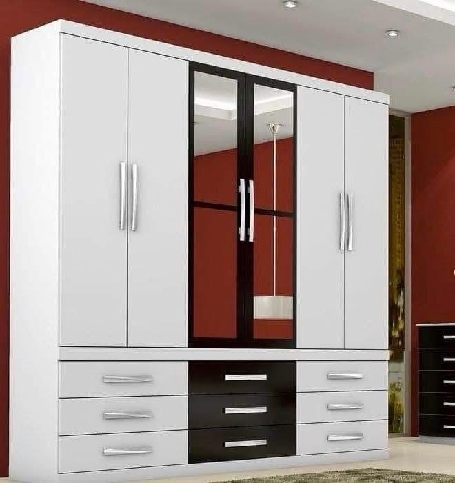 Modern White and Black Wardrobe view 2