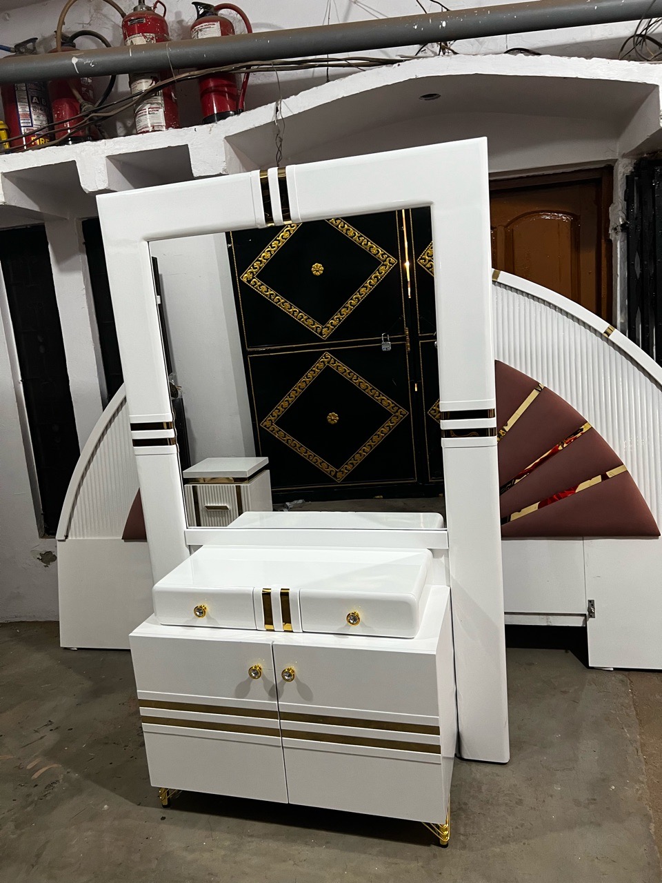 Elegant White Dressing Table view 4