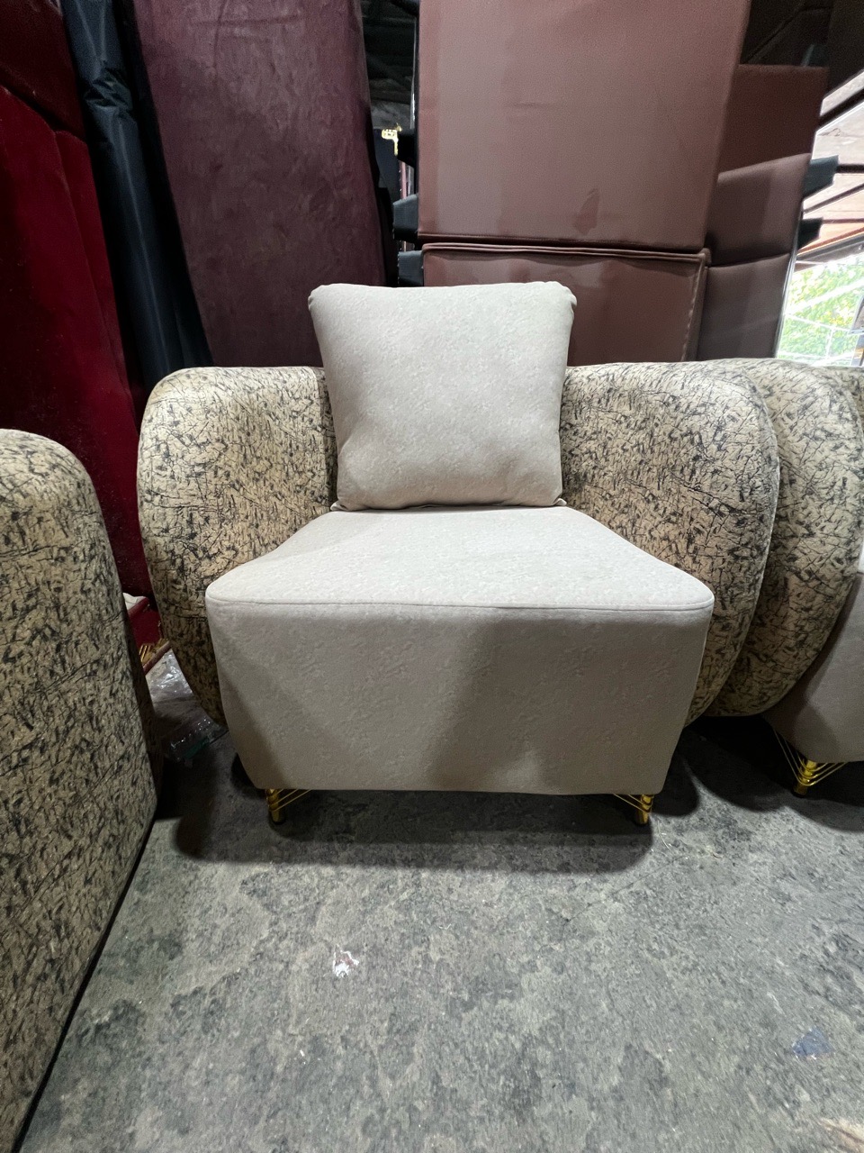 Modern C- Shape Sofa with Cushions view 7