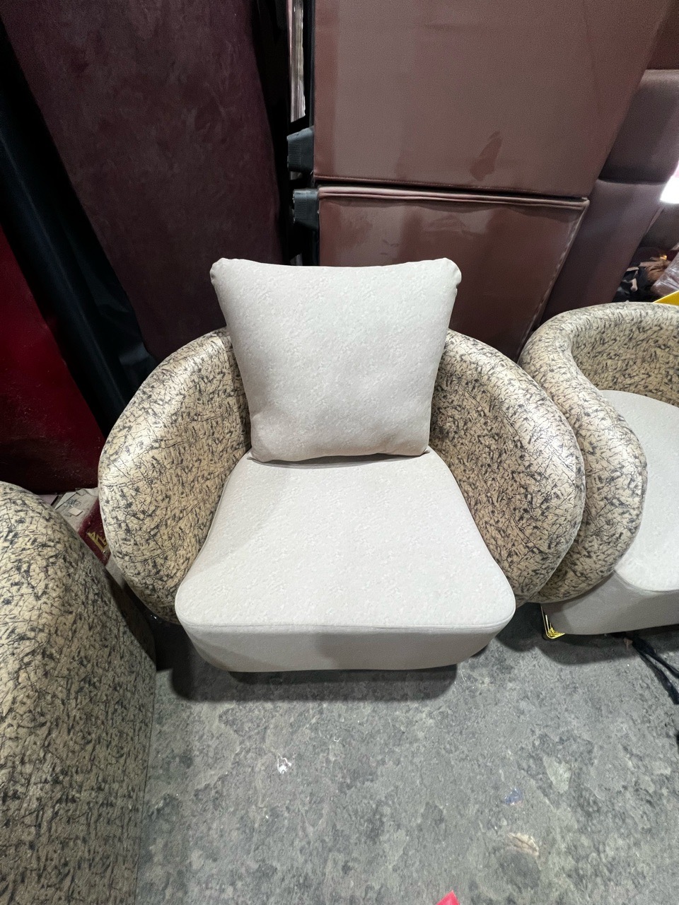 Modern C- Shape Sofa with Cushions view 8