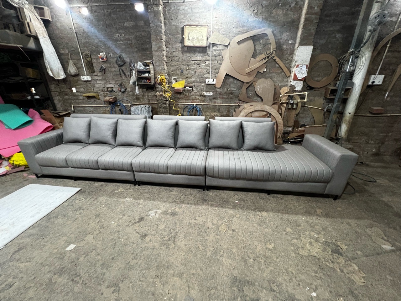 Modern Grey Sectional Sofa view 2