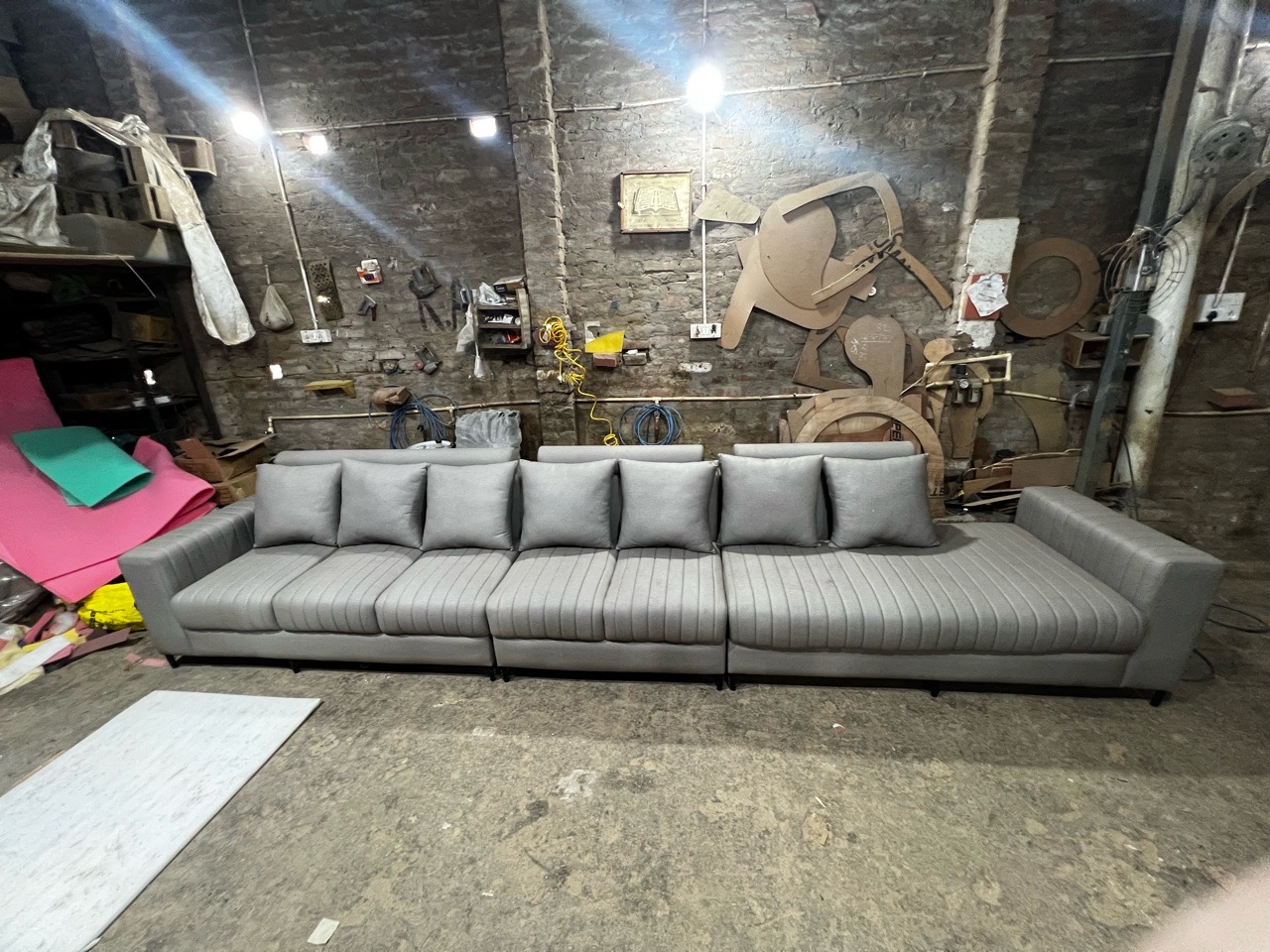 Modern Grey Sectional Sofa view 4