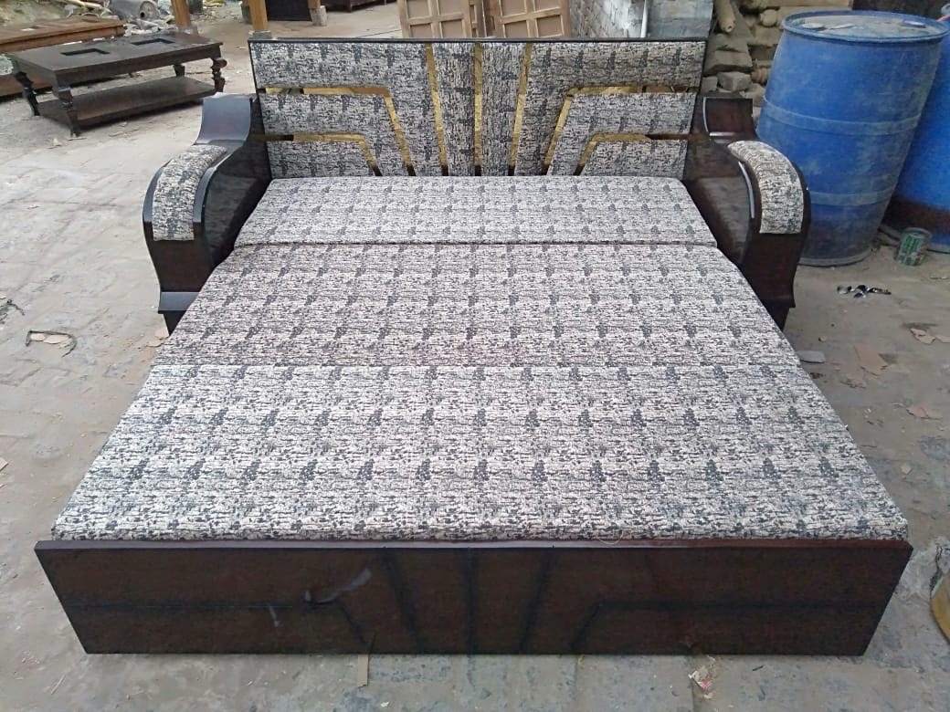 Elegant Wooden Sofa Bed view 8