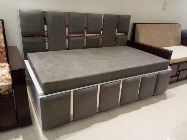 Modern Grey Diwan Bed view 2