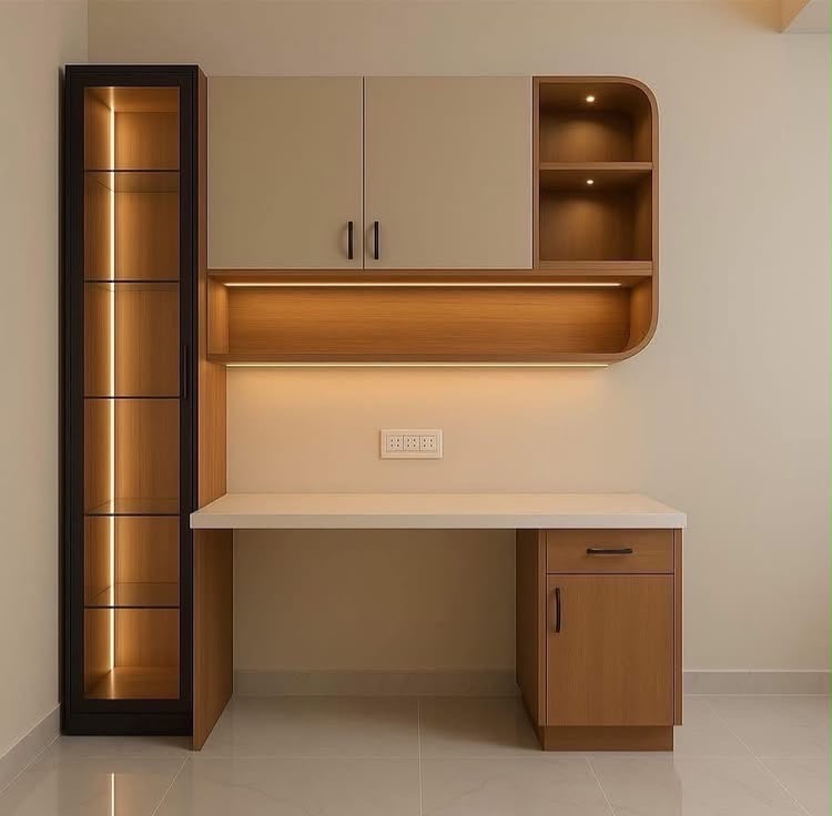 Modern Wooden Study Unit view 2