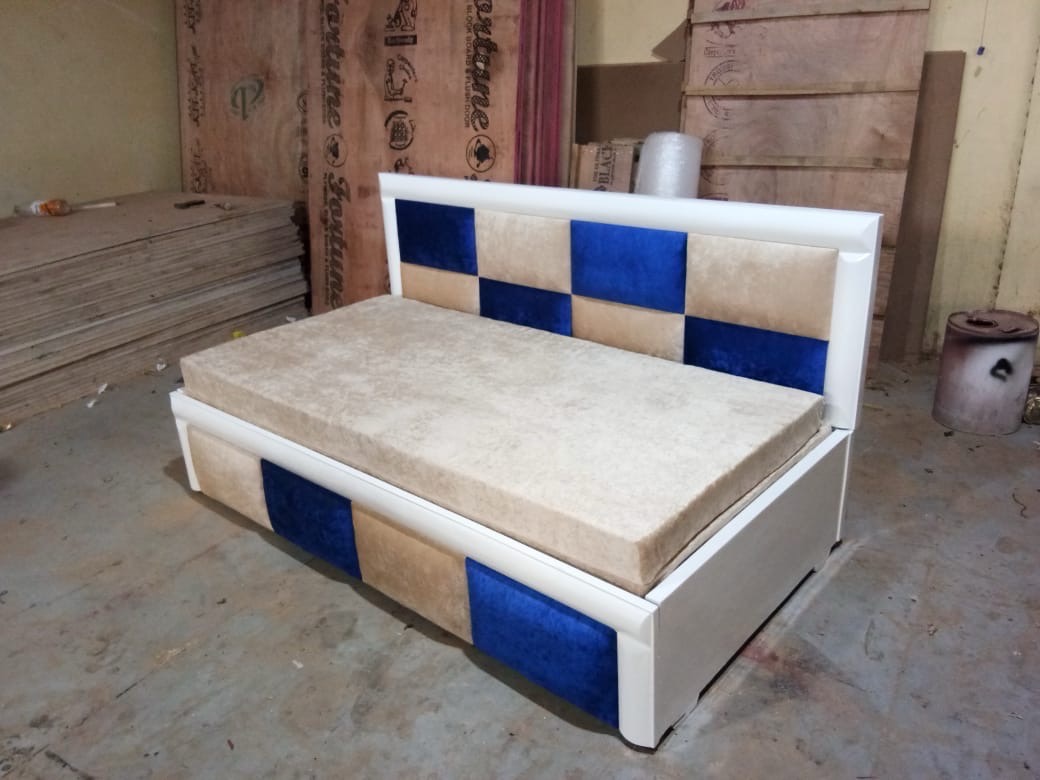 Modern Grey Diwan Bed view 3