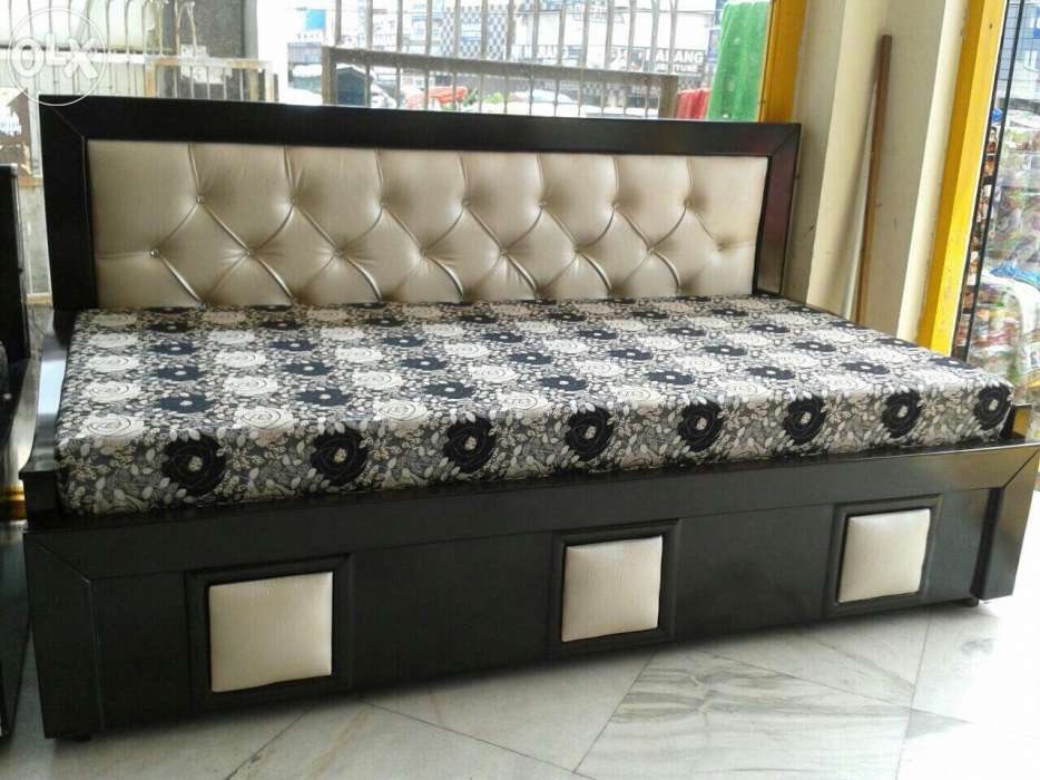 Modern Grey Diwan Bed view 4