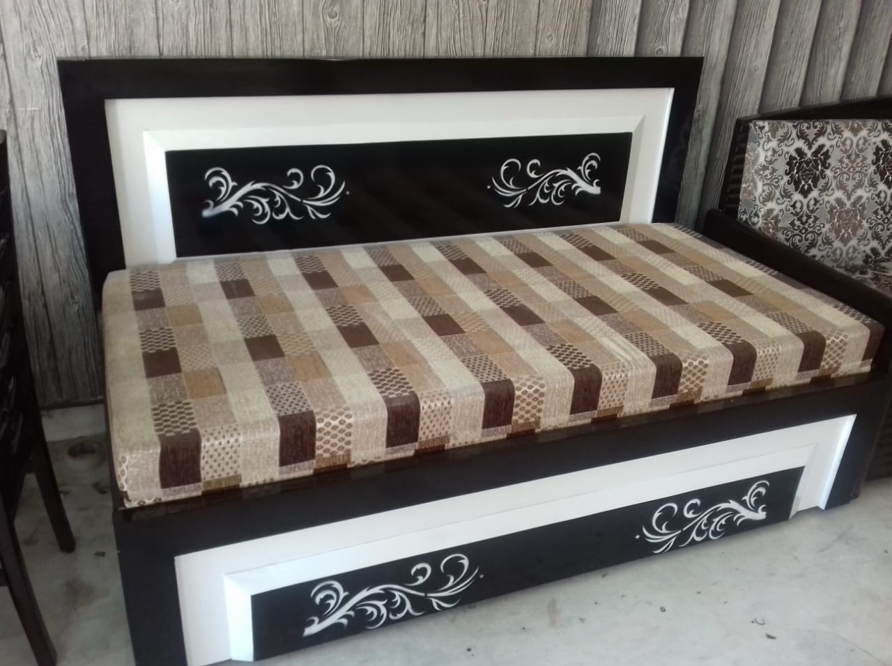 Modern Grey Diwan Bed view 7