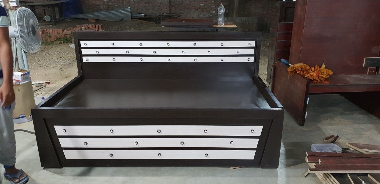 Modern Grey Diwan Bed view 8