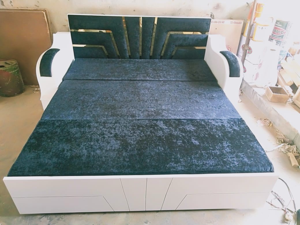 Modern Velvet Sofa Bed view 2