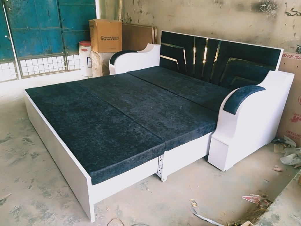 Modern Velvet Sofa Bed view 3