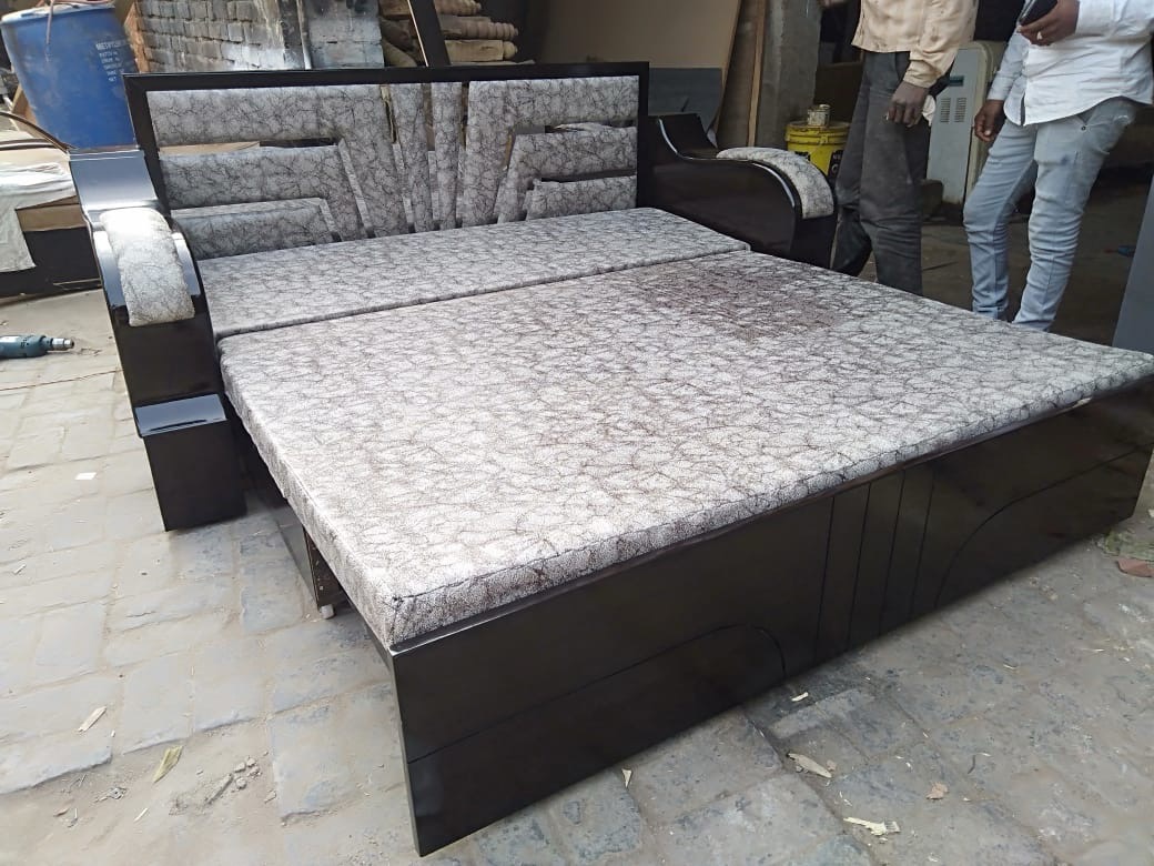 Modern Velvet Sofa Bed view 7